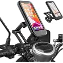 Mobile Stand,Waterproof Cell Phone Mount Holder,Universal Bike-Cycle/Scooty Handlebar Sensitive Touch Screen,Fit 4-7.2" All Smartphones Adjustable 360° Rotation Phone Case with TPU