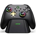 Wireless PC Gaming Controller - Hall Effect Joystick - No Drift, 2.4G &amp; Wired 1000Hz Polling Rate, Remappable Buttons, Turbo &amp; Vibration, Bluetooth Gamepad for PC/Switch/iOS/Android with Charging Dock