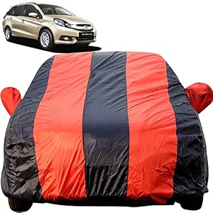 mobilio dustproof car cover with mirror pockets red blue stripes taffeta polystertriple stitched compatible with honda mobilio car cover 2014 to 2024 mobilio car accessories