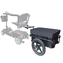 Mobility Scooter Cargo Trailer Heavy Duty with Large Tires & Cover – 66 lbs Capacity, Compatible Universal 1"x1" Hitch Receiver