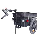 Mobility Scooter Cargo Trailer Heavy Duty with Large Tires and Cover (Only Works with Scooters with 1" x 1" Hitch Receiver)