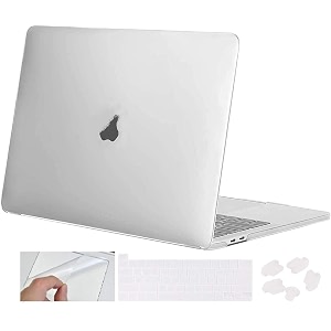 moca compatible with macbook pro 13 inch case m2 2024 2023 2022-2016 a2338 m1 a2251 a2289 a2159 a1989 a1708 a1706 withwithout touch bar plastic hard shell case cover smoky clear