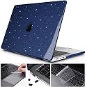 MOCA Compatible with MacBook Pro 13 inch Case M2 2024 2023 2022-2016 A2338 M1 A2251 A2289 A2159 A1989 A1708 A1706 with/Without Touch Bar, Plastic Hard Shell Case Cover (Sparkly Navy)