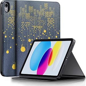 moca case for ipad a16 11th generation 11 inch 2025 case ipad case 10th generation 109 inch slim stand back protective smart cover city night