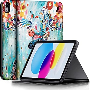 moca case for ipad a16 11th generation 11 inch 2025 case ipad case 10th generation 109 inch slim stand back protective smart cover deer-painting