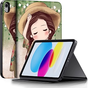 moca soft back magnetic flip cover case for ipad air 2 a1566 a1567 2014 launched ipad flip cover case hat girl