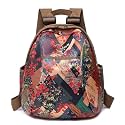 MOCA Fashionable Casual Nylon Backpack for Womens Girls M Size Multipurpose BagPack Travel, Casual, College, Office, Work Gift Bag Women (Maple Leaf)