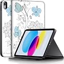 MOCA Case for iPad A16 11th Generation 11 Inch 2025 Case, iPad Case 10th Generation 10.9 Inch Slim Stand Back Protective Smart Cover (Water Colors)