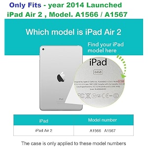 moca soft back magnetic flip cover case for ipad air 2 a1566 a1567 2014 launched ipad flip cover case hat girl