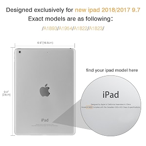 moca case for ipad 97 inch 5th6th generation 20172018 protective case cover for ipad 97 air 12 gen slim adjustable multi-angle stand auto wakesleep