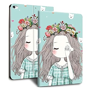 moca flexible back case for 102 inch ipad 9th 8th 7th generation 10234 ipads 2021 2020 2019 launch a2603 a2604 a2605 a2270 a2428 a2429 a2430 a2197 a2198 a2200 flip cover flower girl