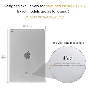 moca case for ipad 97 inch 5th6th generation 20172018 protective case cover for ipad 97 air 12 gen slim adjustable multi-angle stand auto wakesleep