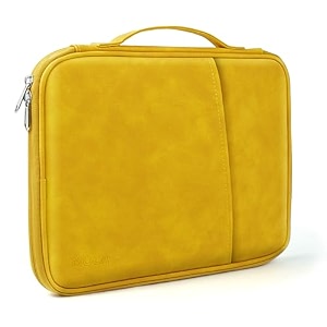 moca tablet sleeve case for 97 ipad 109 inch new ipad  11 inch ipad pro  102 inch ipad  10934 ipad air galaxy tab a8 10534 protective bag fit apple smart keyboard black yellow