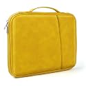 MOCA Tablet Sleeve Case for 9.7 iPad /10.9 inch New iPad / 11 inch iPad Pro / 10.2 inch iPad / 10.9" iPad Air, Galaxy Tab A8 10.5" Protective Bag, Fit Apple Smart Keyboard, Black (Yellow)