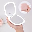 Mocado Compact Mirror with Light-4 Inches Compact 1x/10x Magnifying Mirror