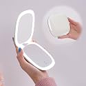 Mocado Compact Mirror with Light-4 Inches Compact 1x/10x Magnifying Mirror