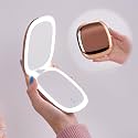 Mocado Compact Mirror with Light-4 Inches Compact 1x/10x Magnifying Mirror