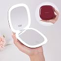 Mocado Compact Mirror with Light-4 Inches Compact 1x/10x Magnifying Mirror
