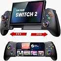 Mocagen Stretchable Switch 2 Controller for Nintendo Switch 2/1/OLED, Enhanced Grip, Hall Effect Joysticks & Analog Triggers, 8 Color RGB Lighting, Turbo, Macros