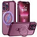 MOCCA Magnetic for iPhone 13 Pro Case with Stand,Wine Red