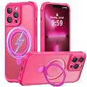 MOCCA Magnetic for iPhone 13 Pro Case with Stand,Hot Pink