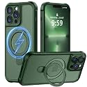 MOCCA Magnetic for iPhone 13 Pro Case with Stand,Dark Green