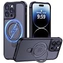 MOCCA Magnetic for iPhone 14 Pro Case with Stand,Black