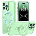 MOCCA Magnetic for iPhone 14 Pro Case with Stand,Matcha Green