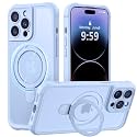 MOCCA Magnetic for iPhone 14 Pro Case with Stand,Light Blue