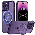 MOCCA Magnetic for iPhone 14 Pro Case with Stand,Deep Purple