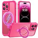 MOCCA Magnetic for iPhone 14 Pro Case with Stand,Hot Pink