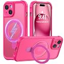 MOCCA Magnetic for iPhone 15 Case with Stand,Hot Pink