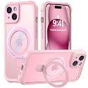 MOCCA Magnetic for iPhone 15 Case with Stand,Pink