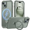 MOCCA Magnetic for iPhone 15 Case with Stand,Calke Green