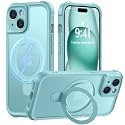 MOCCA Magnetic for iPhone 15 Case with Stand,Blue