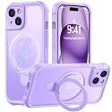 MOCCA Magnetic for iPhone 15 Case with Stand,Light Purple