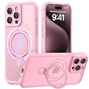 MOCCA Magnetic for iPhone 15 Pro Case with Stand,Pink