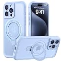 MOCCA Magnetic for iPhone 15 Pro Case with Stand,Light Blue