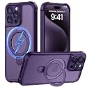 MOCCA Magnetic for iPhone 15 Pro Case with Stand,Deep Purple