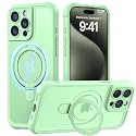 MOCCA Magnetic for iPhone 15 Pro Case with Stand,Matcha Green