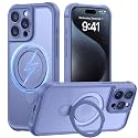 MOCCA Magnetic for iPhone 15 Pro Case with Stand,Lavender Grey