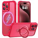 MOCCA Magnetic for iPhone 15 Pro Case with Stand,Red