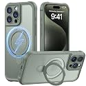 MOCCA Magnetic for iPhone 15 Pro Case with Stand,Calke Green