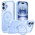 MOCCA Magnetic for iPhone 16 Case with Stand,Light Blue