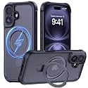 MOCCA Magnetic for iPhone 16 Case with Stand,Black