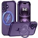 MOCCA Magnetic for iPhone 16 Case with Stand,Deep Purple