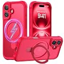 MOCCA Magnetic for iPhone 16 Case with Stand,Red