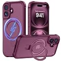 MOCCA Magnetic for iPhone 16 Case with Stand,Wine Red