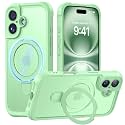 MOCCA Magnetic for iPhone 16 Case with Stand,Matcha Green