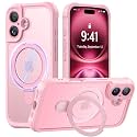 MOCCA Magnetic for iPhone 16 Case with Stand,Pink